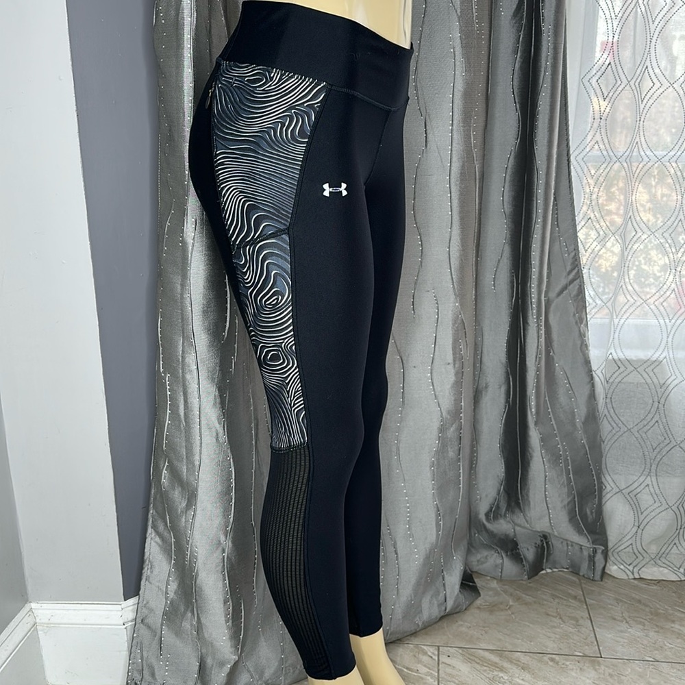 Under Armour Fly By Printed Athletic comprensión Women’s Leggings Sz S/M Black